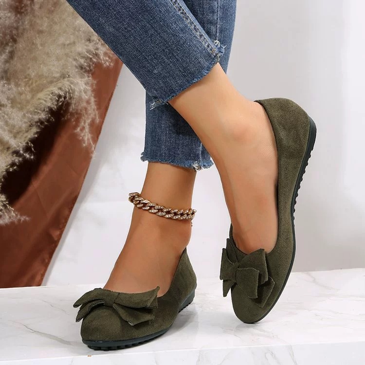 Women's Cute Black Bow Flat Shoes