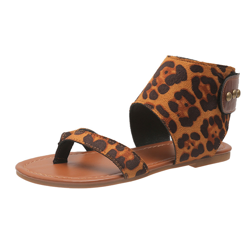 Orthopedic Leather Heel Sandals