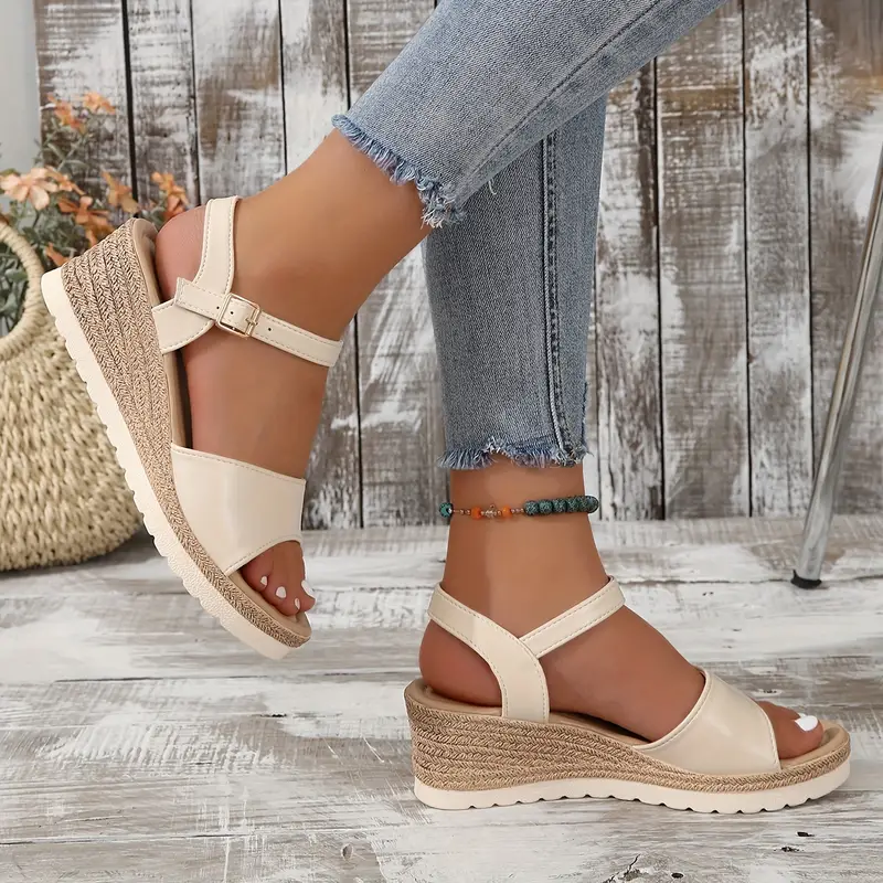 Women's Comfort Classic Wedge Bowtie Slide Sandals