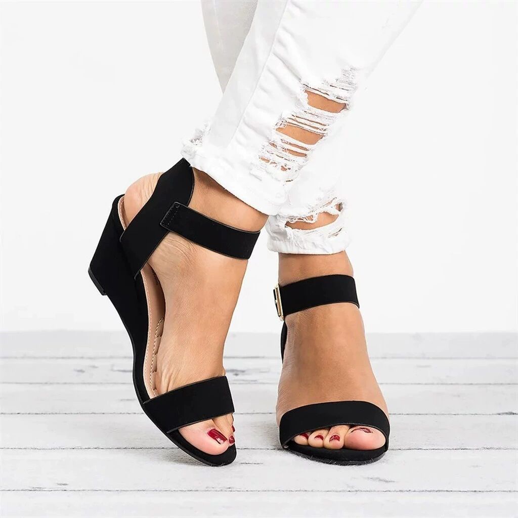 Women's Comfort Classic Wedge Bowtie Slide Sandals