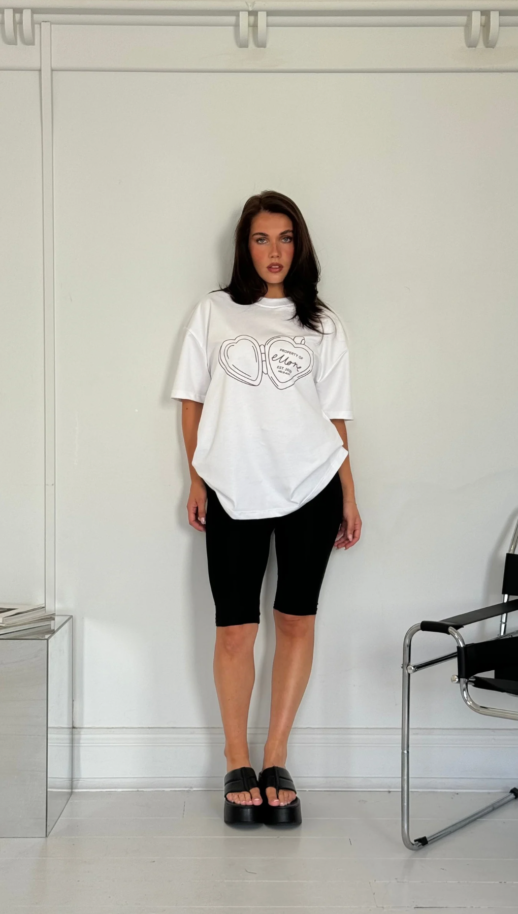 Rhubarb Locket Boxy Oversized Tee