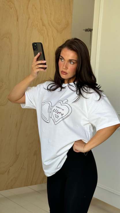 Rhubarb Locket Boxy Oversized Tee