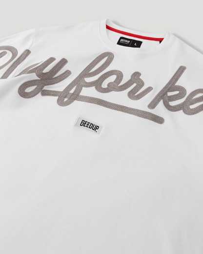 Geedup T-Shirt PFK Script White/Grey