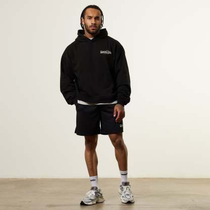 Vanquish Bodybuilding Black Oversized Boxy Pullover Hoodie