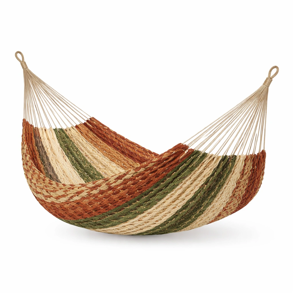 Hamaca de algodón trenzado multicolor-FURNFINO