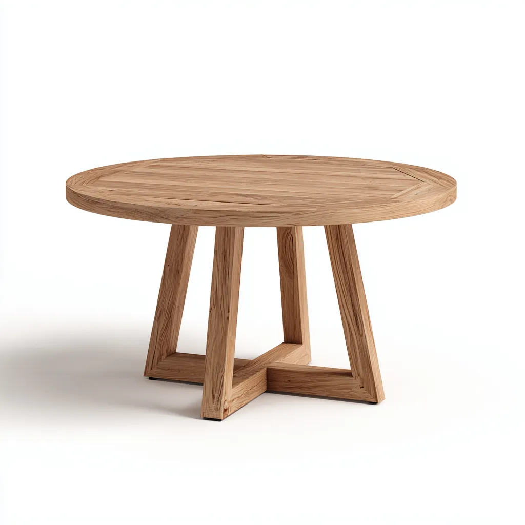 Tavolo da giardino - legno - 140x140x75 cm - marrone naturale - stile naturale outdoor-Latavadwell