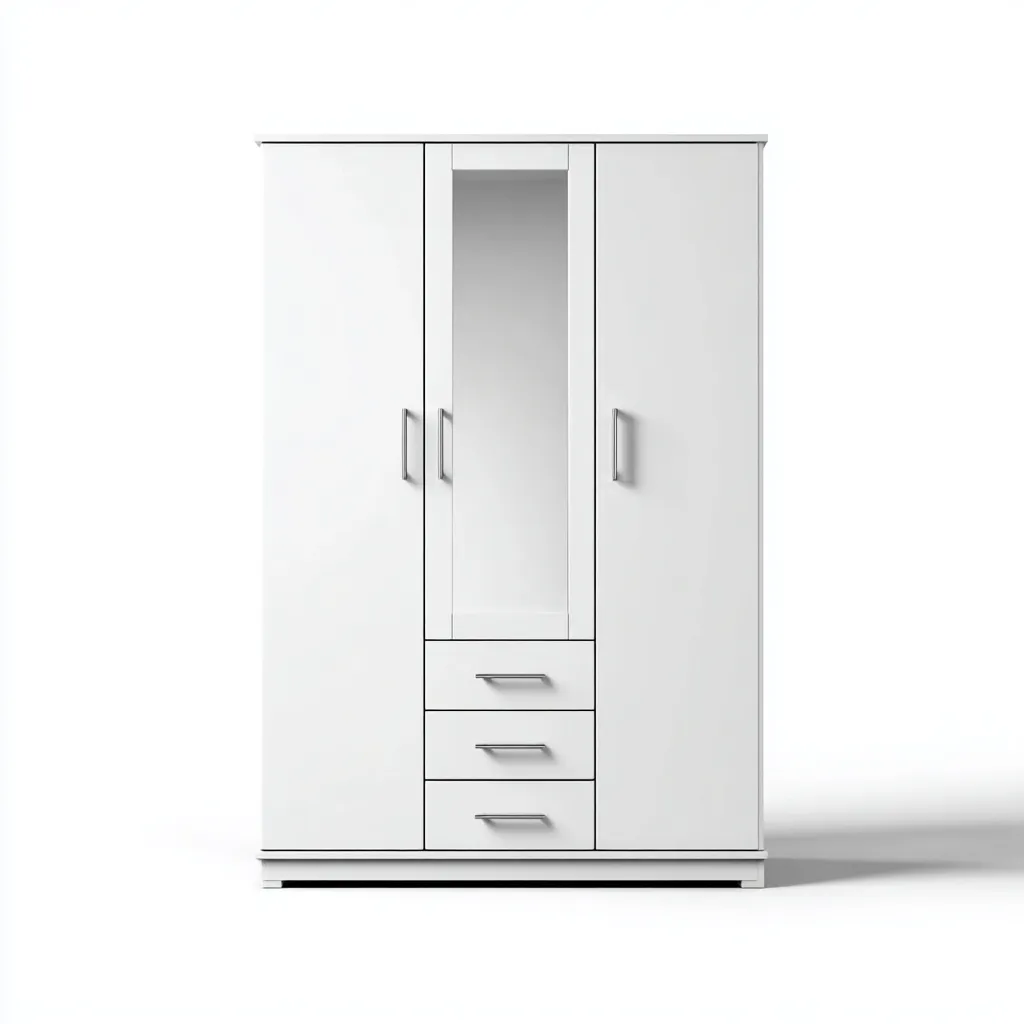 Armadio - legno-vetro - 180x60x200 cm - bianco - stile moderno funzionale-Latavadwell