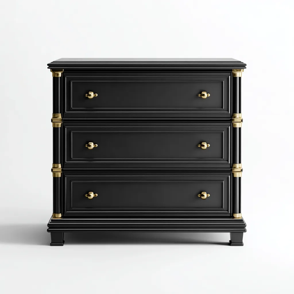 Cassettiera-legno-metallo-96x46x84 cm-nero-klassico-Latavadwell