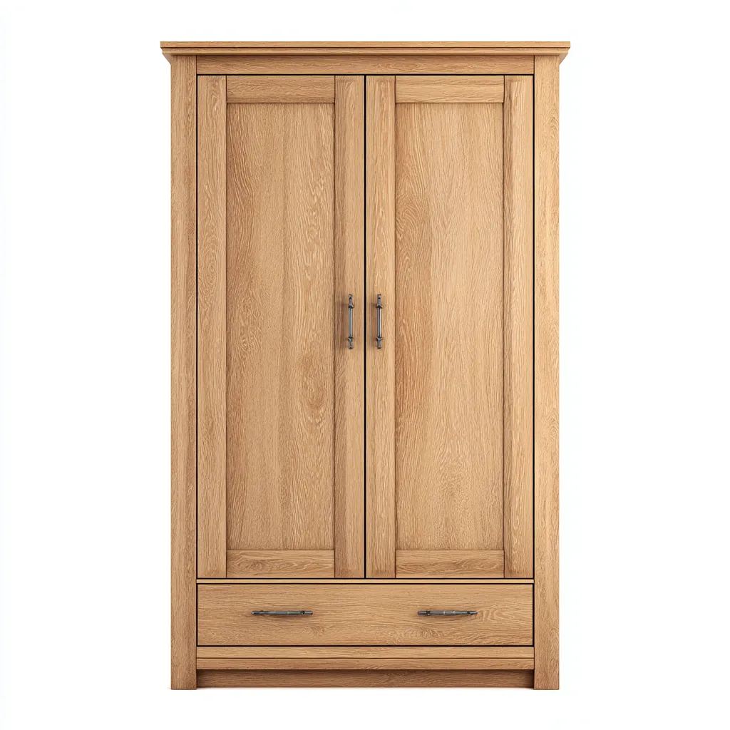 Armadio-legno-95x55x190 cm-legno naturale-stile classico-Latavadwell