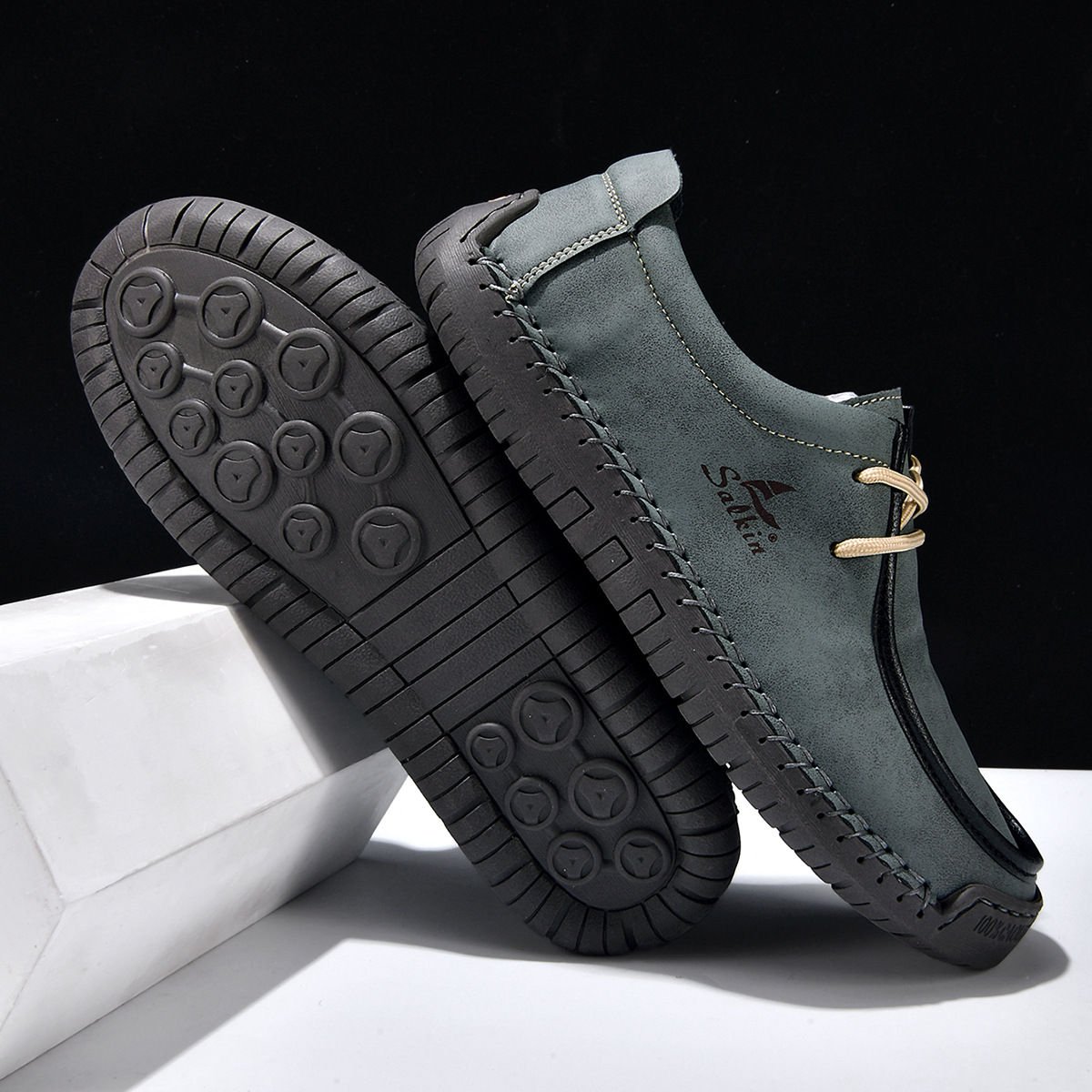 Hand-stitched soft-soled loafers