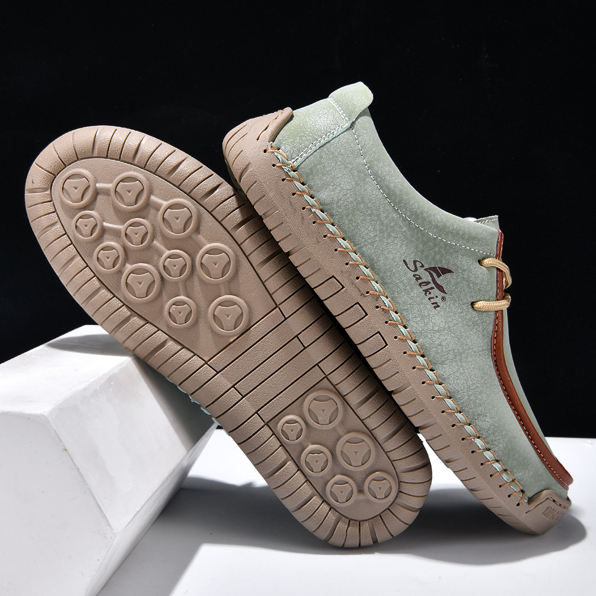 Hand-stitched soft-soled loafers