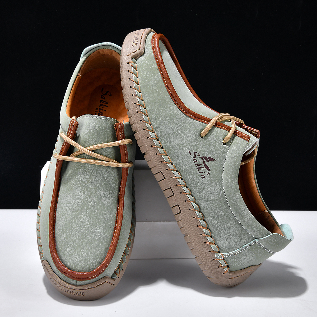 Hand-stitched soft-soled loafers
