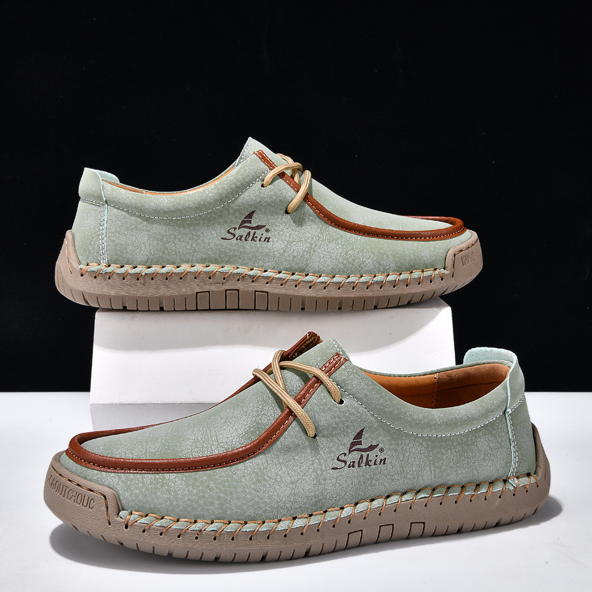 Hand-stitched soft-soled loafers