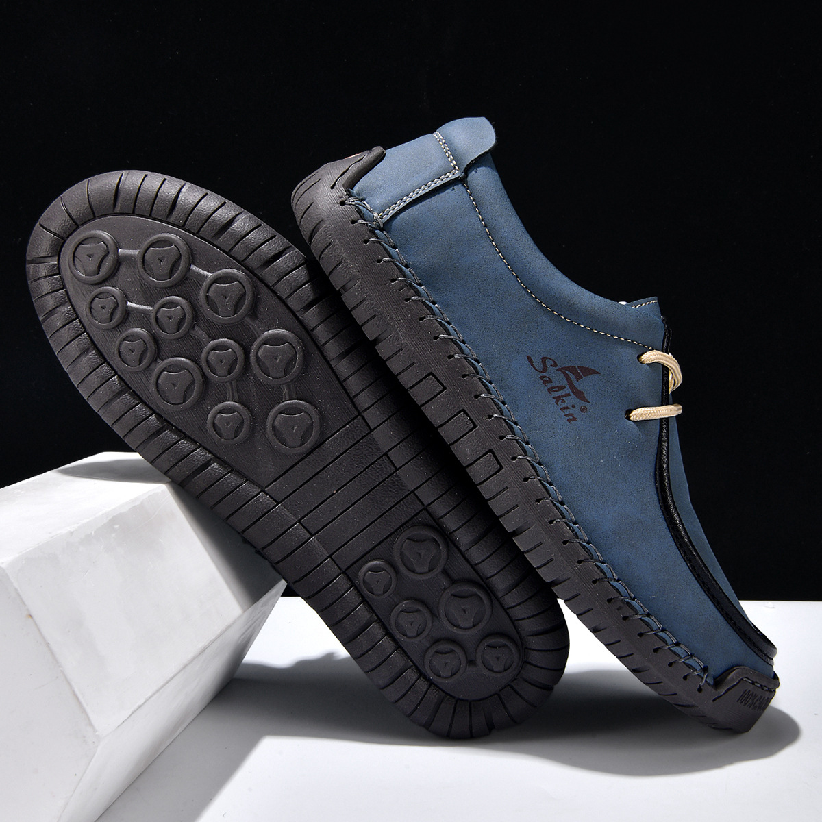 Hand-stitched soft-soled loafers
