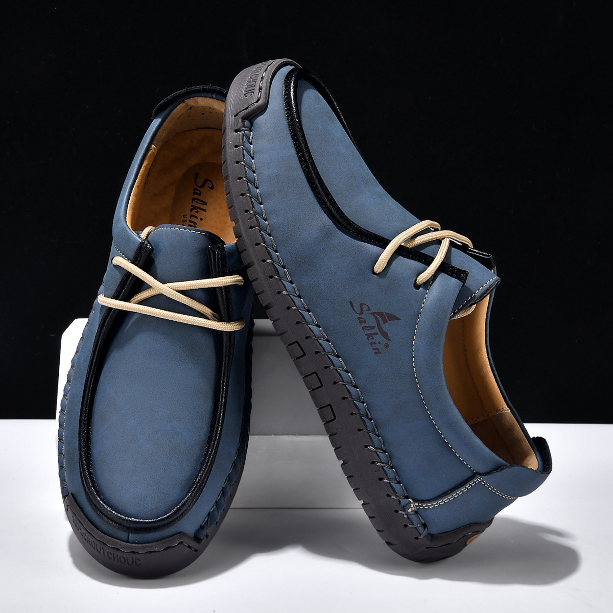 Hand-stitched soft-soled loafers