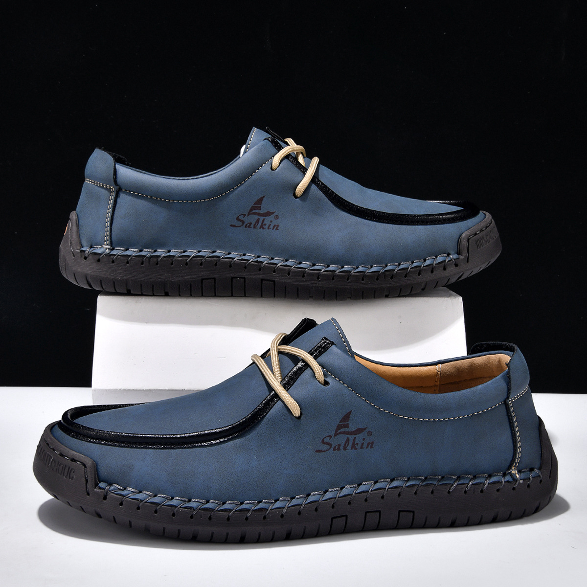 Hand-stitched soft-soled loafers