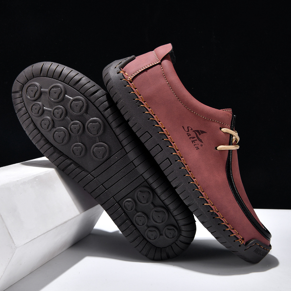 Hand-stitched soft-soled loafers