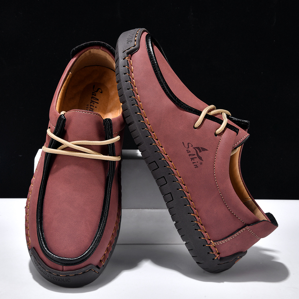 Hand-stitched soft-soled loafers