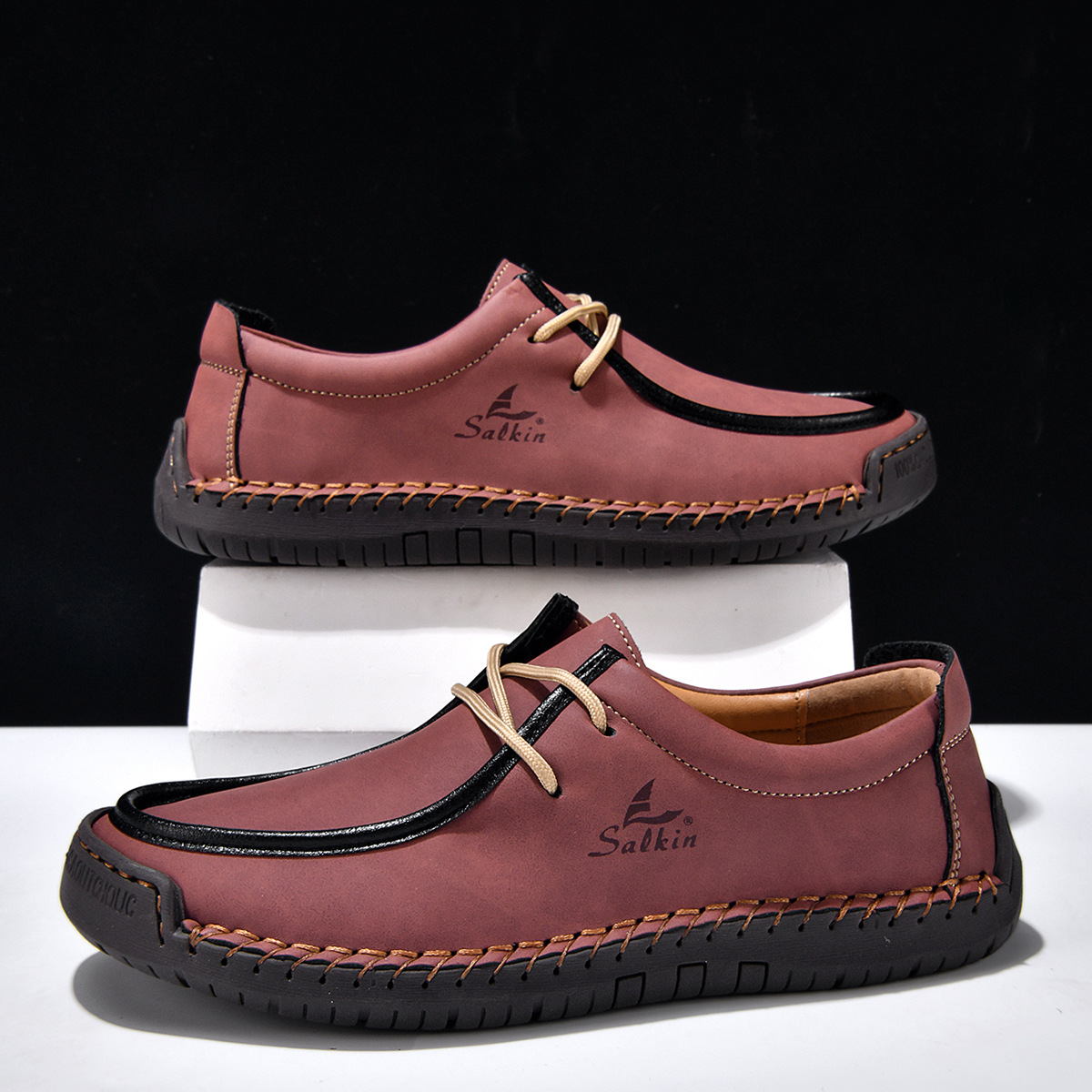 Hand-stitched soft-soled loafers