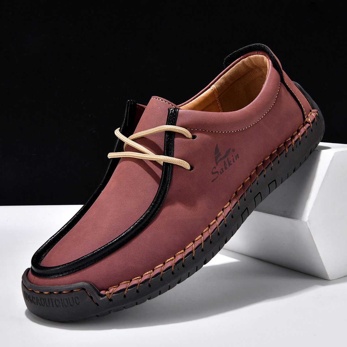 Hand-stitched soft-soled loafers