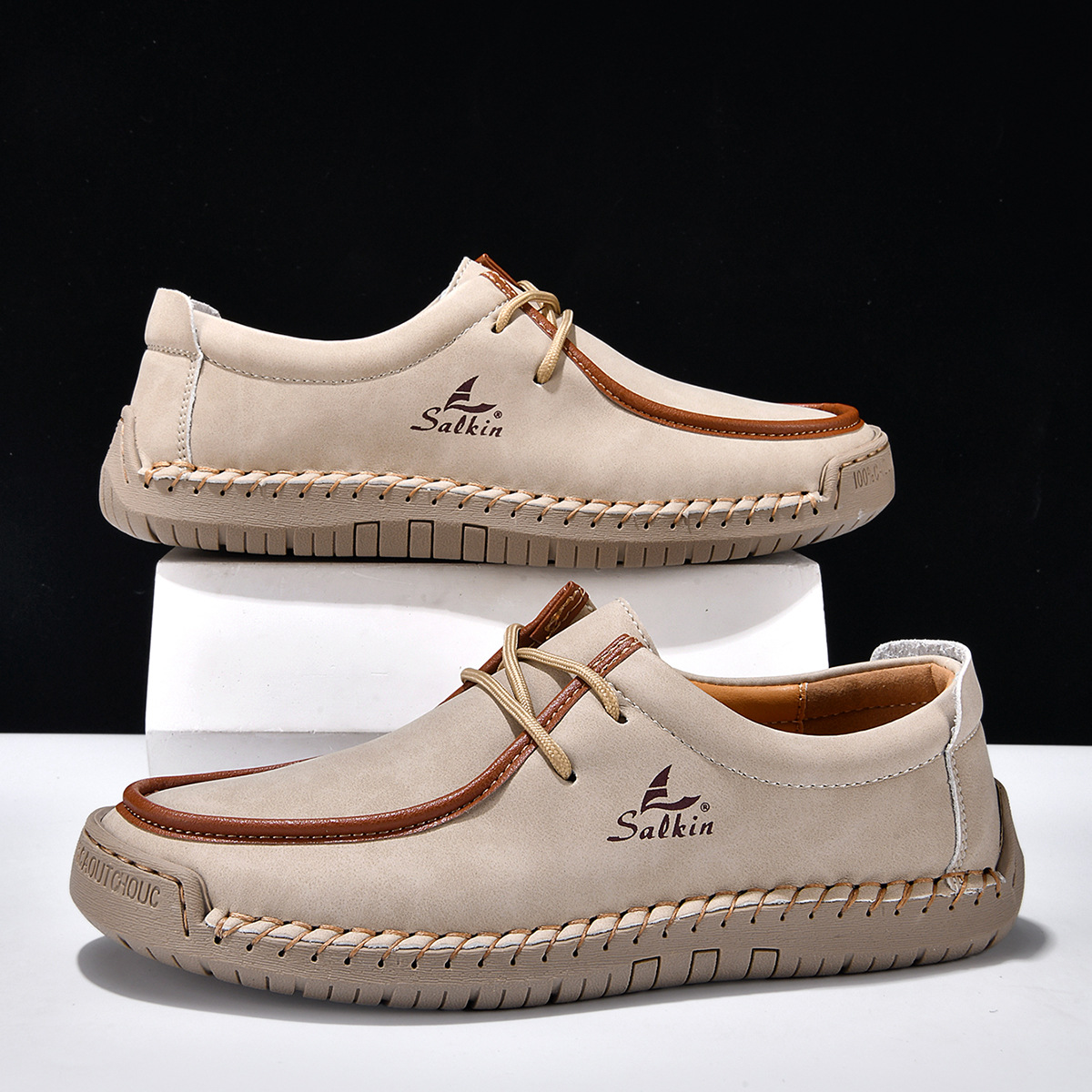 Hand-stitched soft-soled loafers