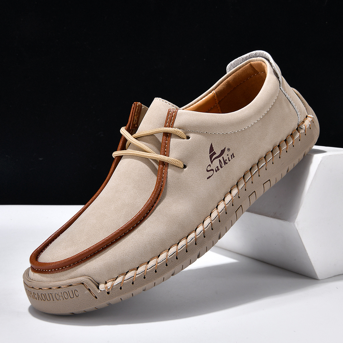 Hand-stitched soft-soled loafers
