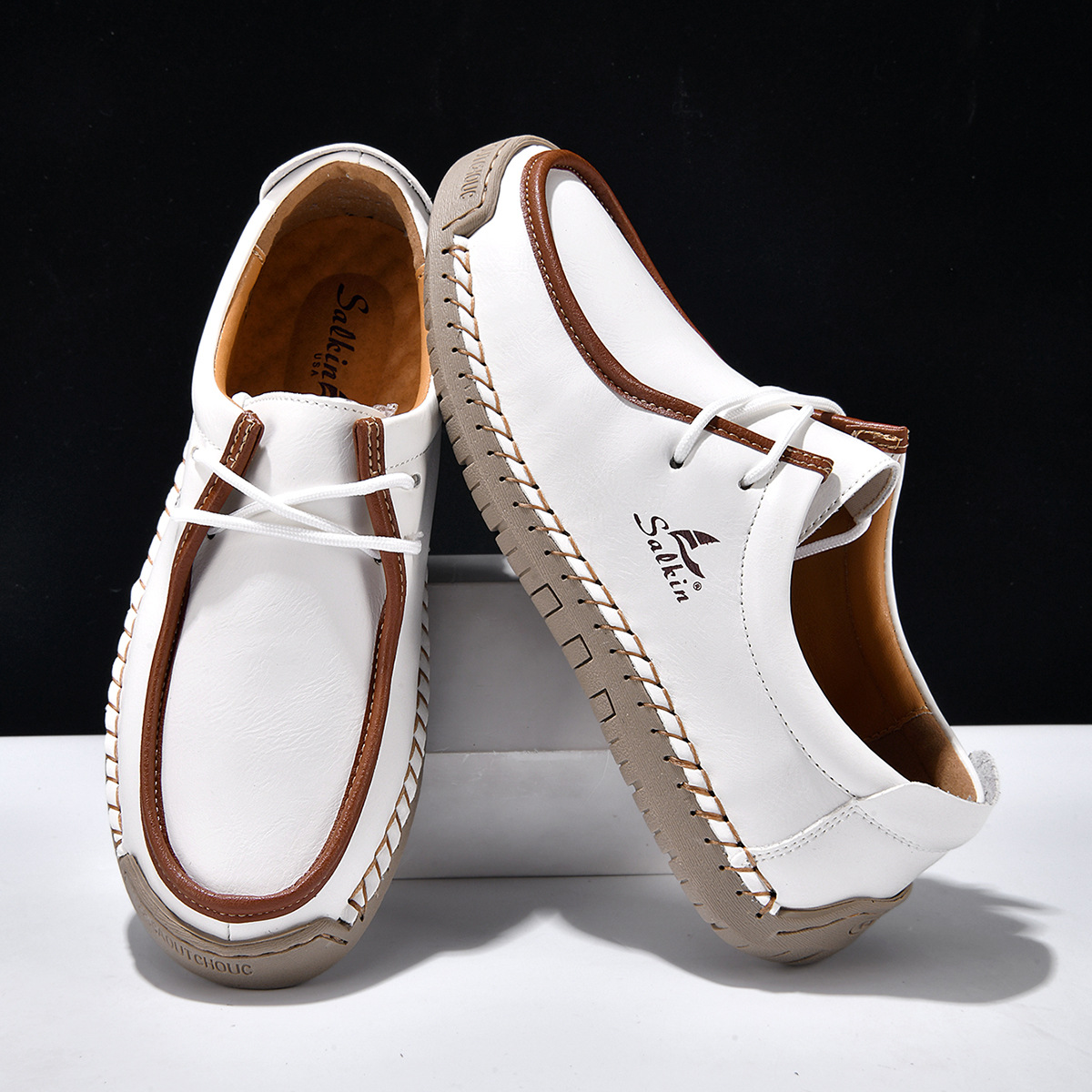 Hand-stitched soft-soled loafers