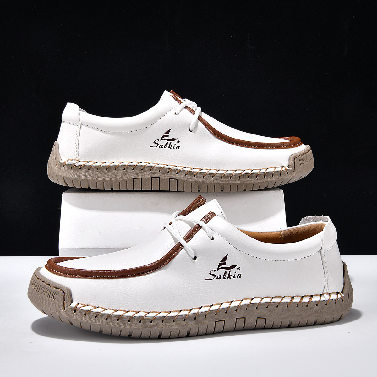 Hand-stitched soft-soled loafers
