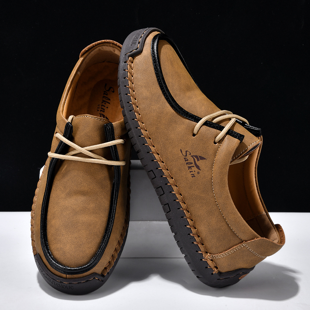 Hand-stitched soft-soled loafers