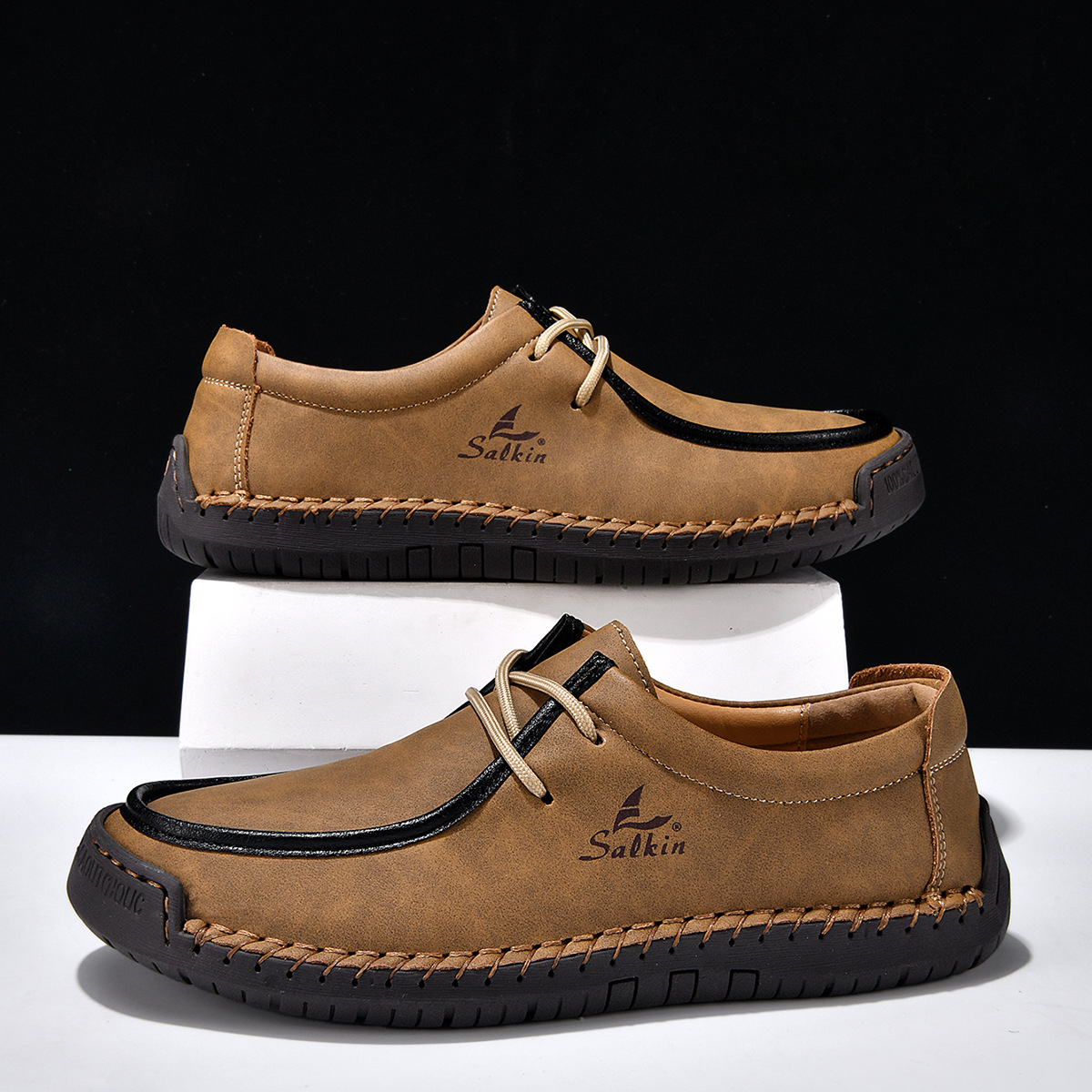 Hand-stitched soft-soled loafers