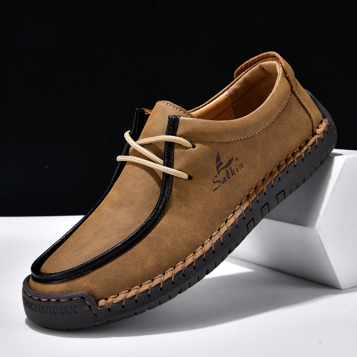 Hand-stitched soft-soled loafers