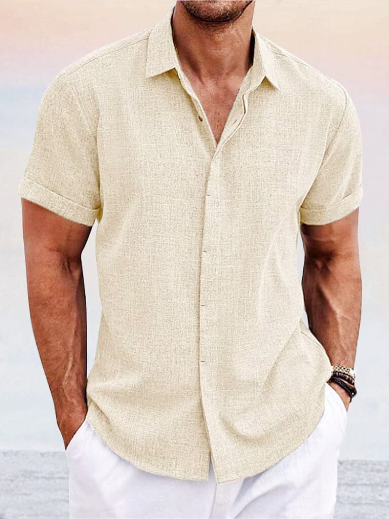 Men's Business Casual Cotton Linen Shirt