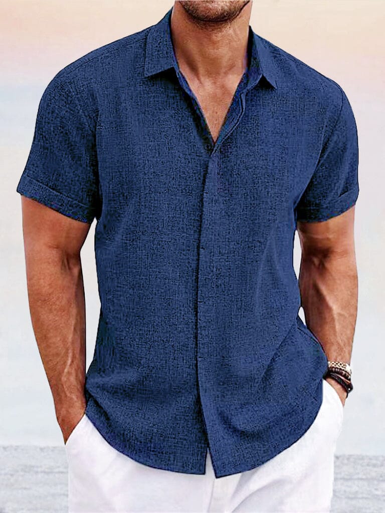 Men's Business Casual Cotton Linen Shirt