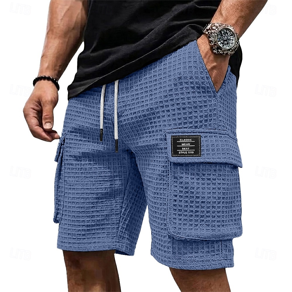 Men's Waffle Shorts Cargo Shorts 