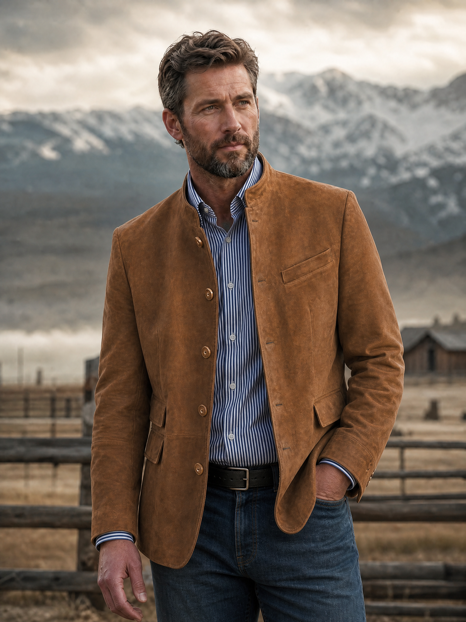 Yellowstone Series Men's Vintage Leather Jacket