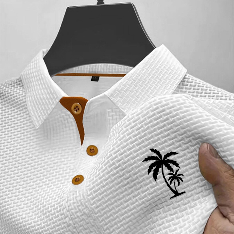  Men's Ice Silk Seersucker Polo