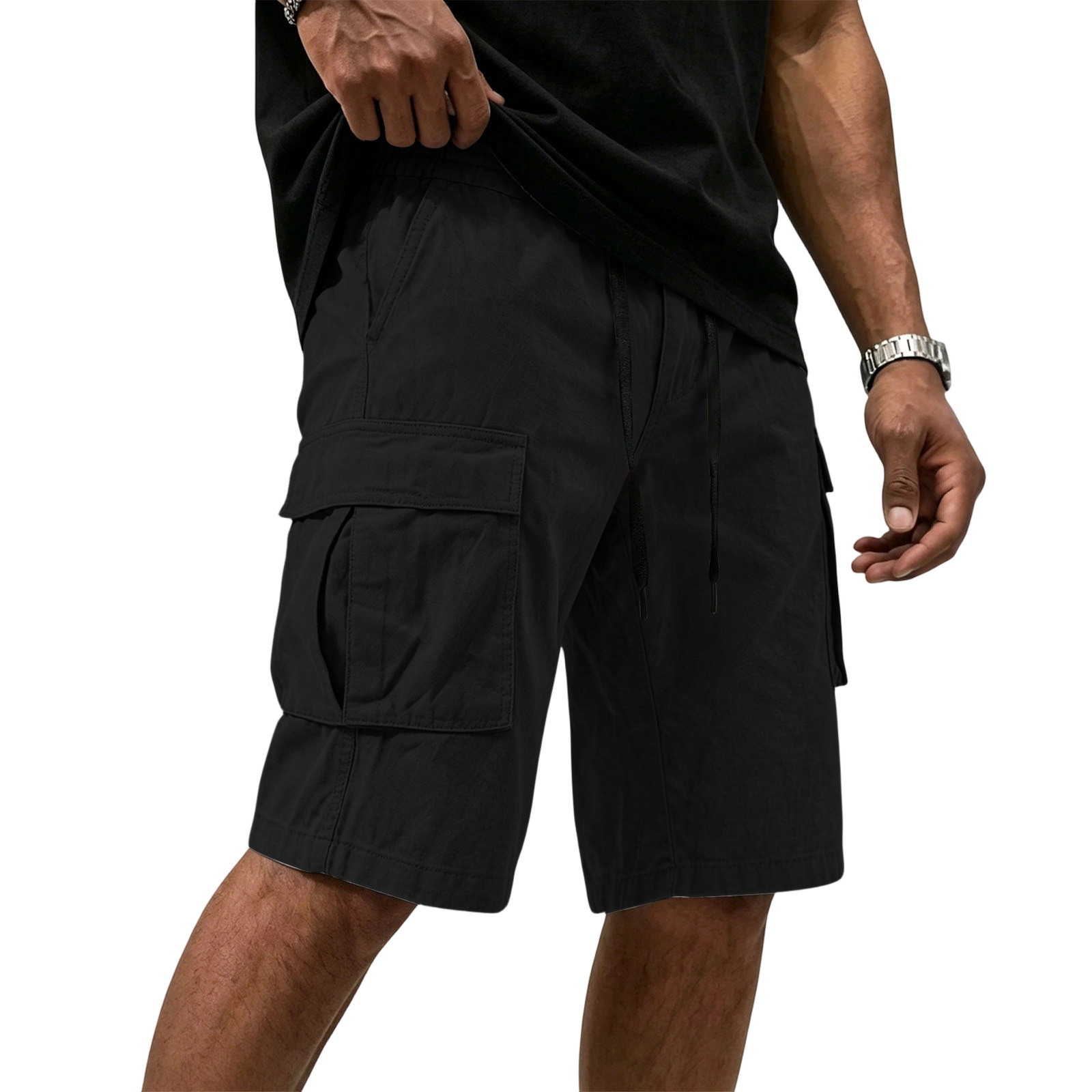 Premium Men's Summer Work Shorts - Rugged Relaxed Fit Cargo Utility Shorts