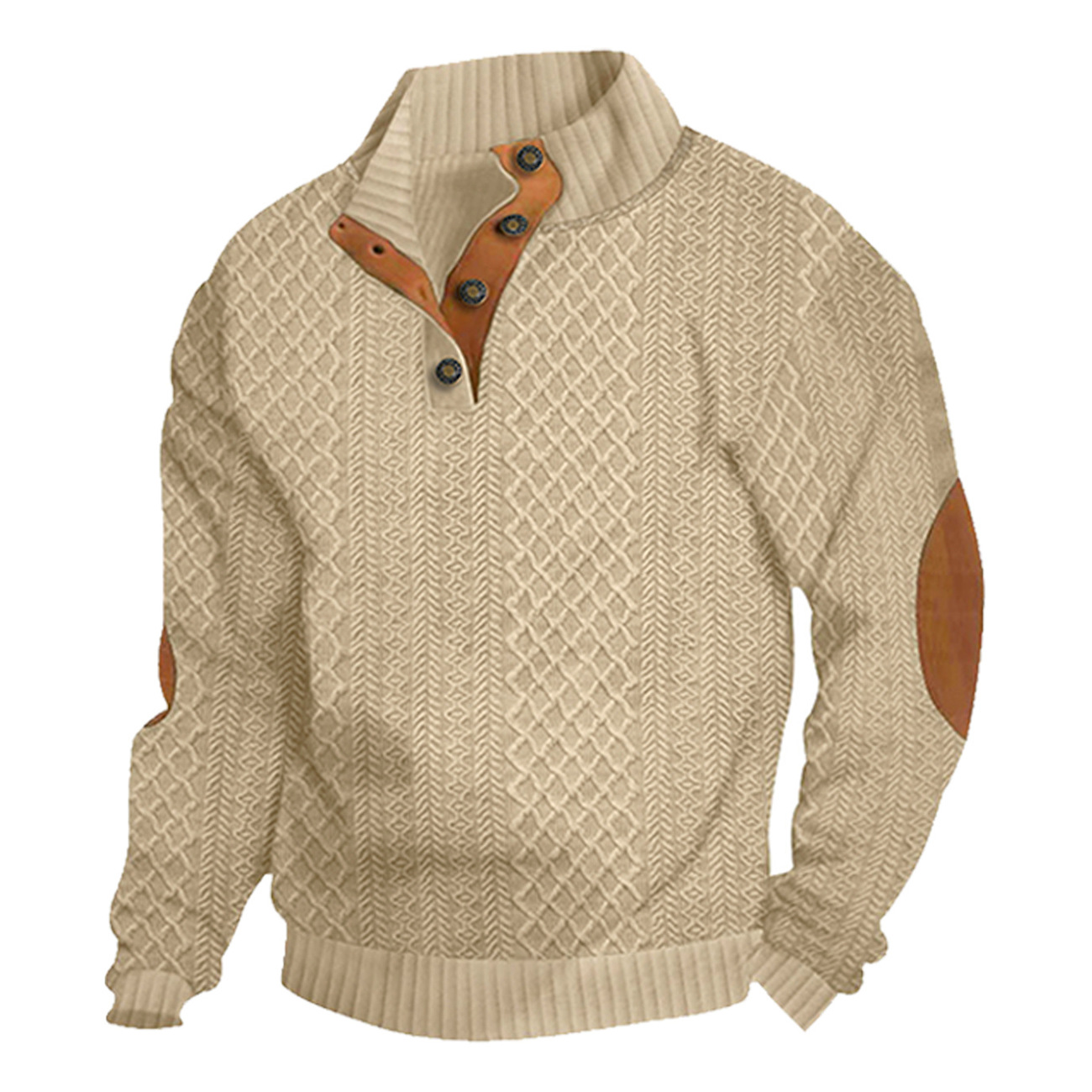 Men's  Long Sleeve Cashmere Sports Sweater