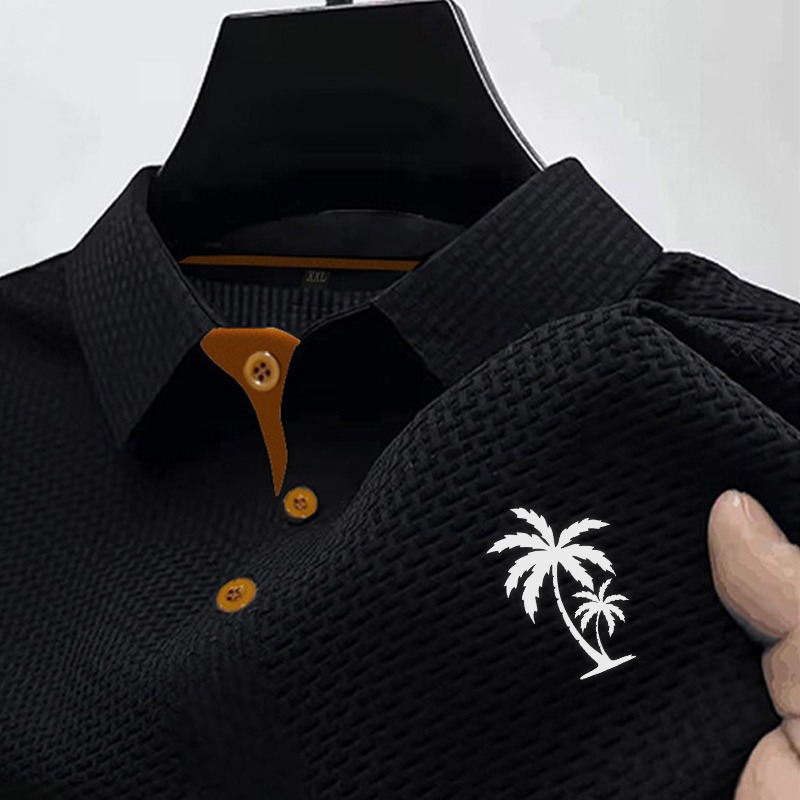  Men's Ice Silk Seersucker Polo