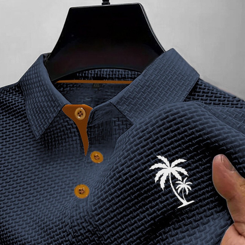  Men's Ice Silk Seersucker Polo