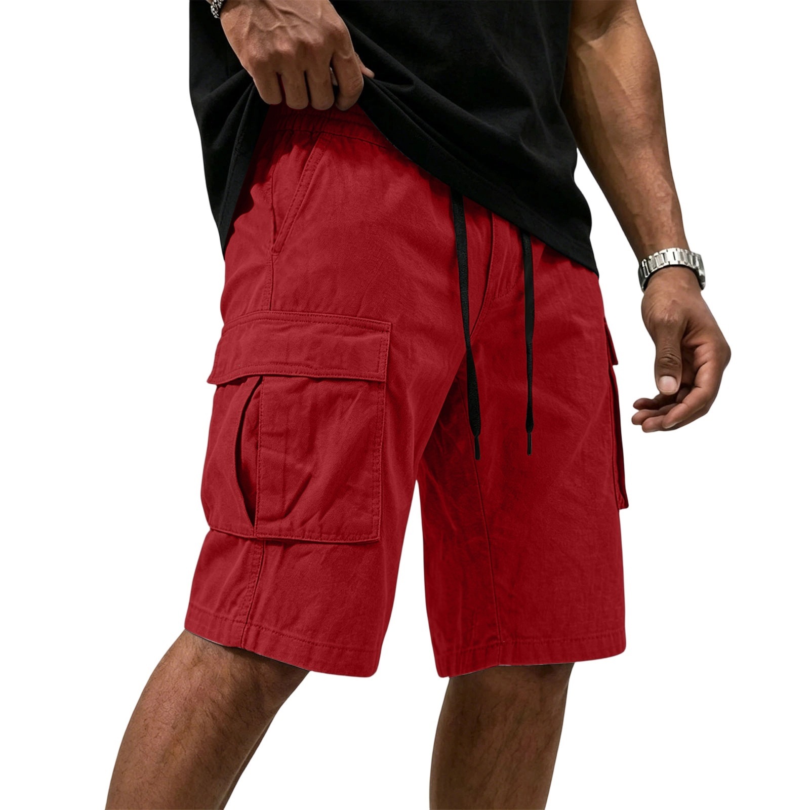 Premium Men's Summer Work Shorts - Rugged Relaxed Fit Cargo Utility Shorts