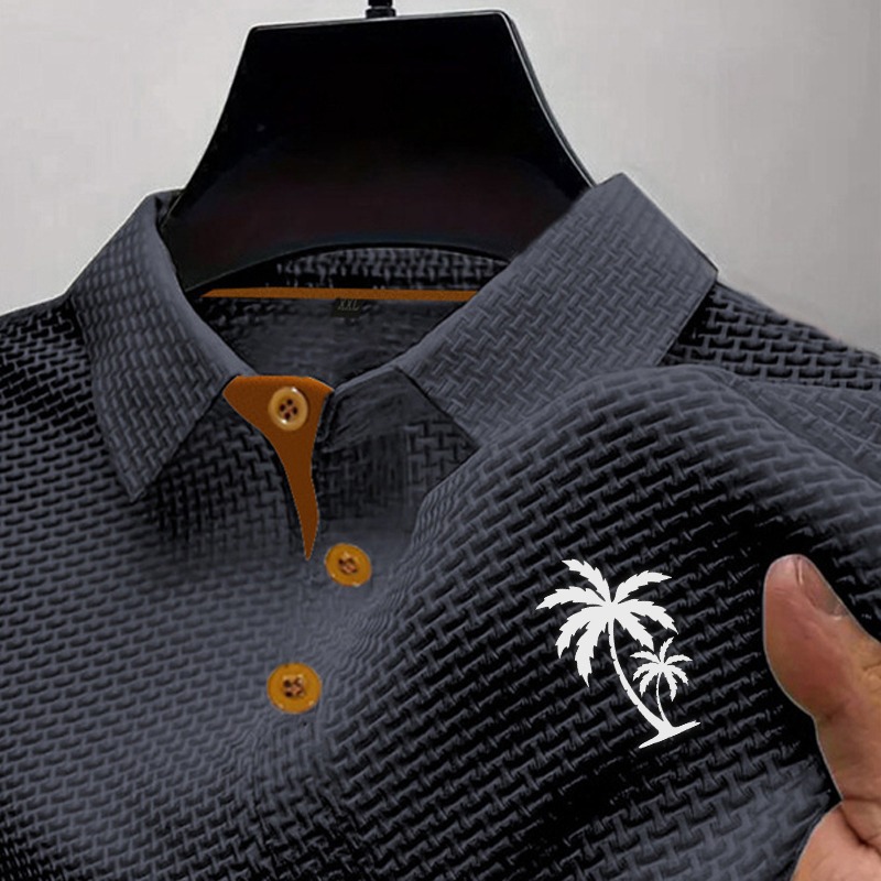  Men's Ice Silk Seersucker Polo