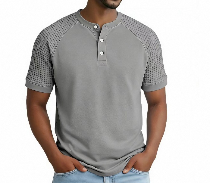 Men's Ultra-Breathable Waffle Knit Polo Shirt - Summer Casual Vacation Short Sleeve