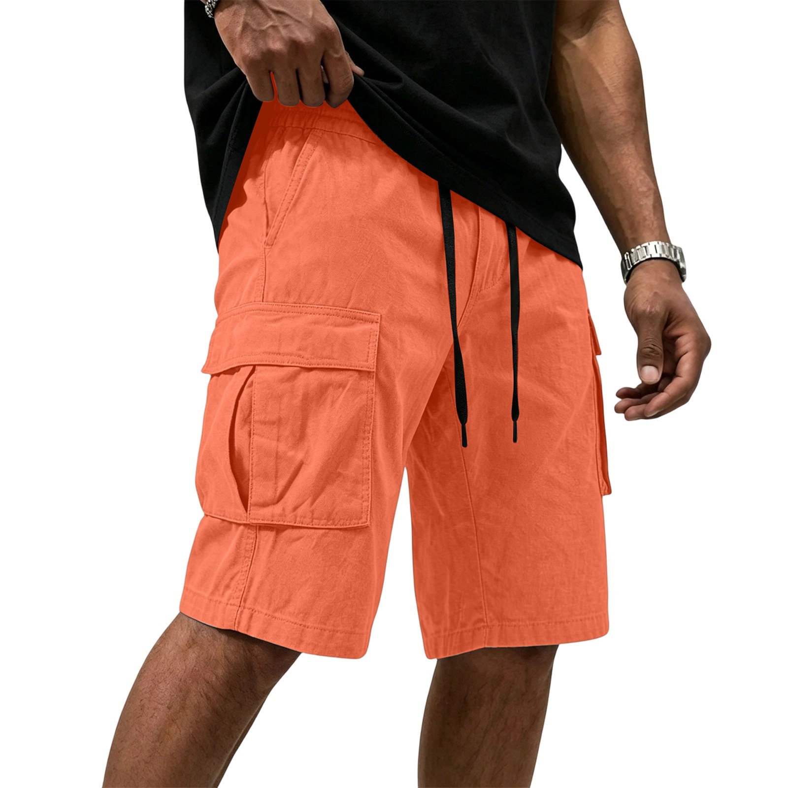 Premium Men's Summer Work Shorts - Rugged Relaxed Fit Cargo Utility Shorts