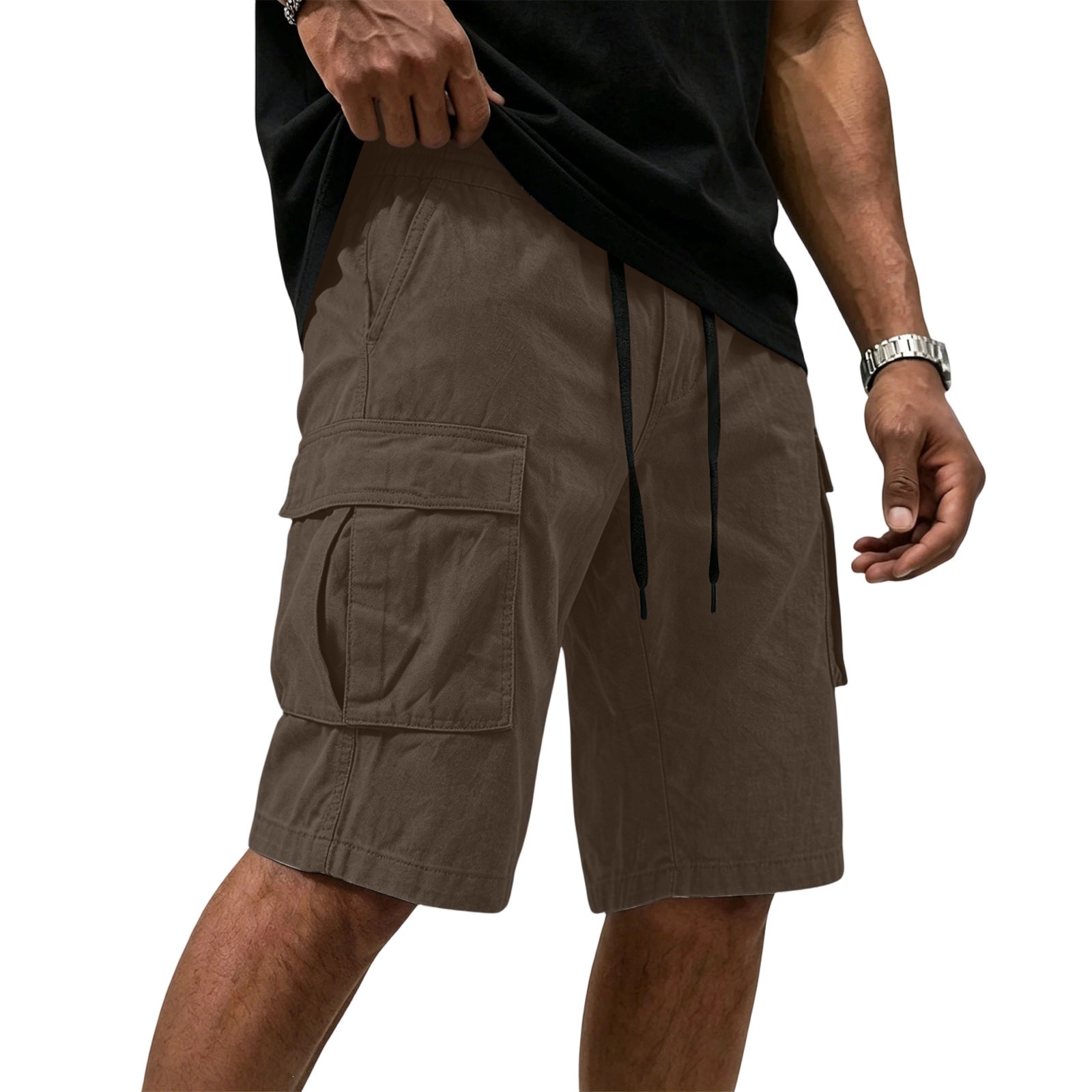 Premium Men's Summer Work Shorts - Rugged Relaxed Fit Cargo Utility Shorts