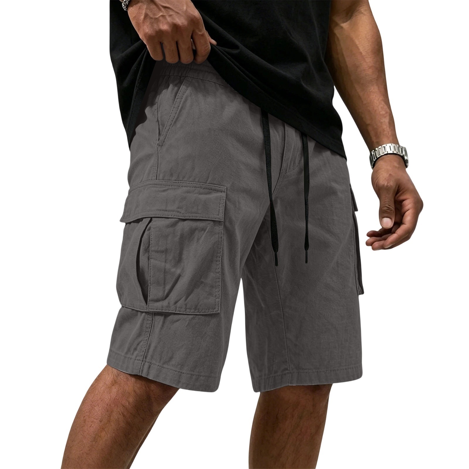 Premium Men's Summer Work Shorts - Rugged Relaxed Fit Cargo Utility Shorts