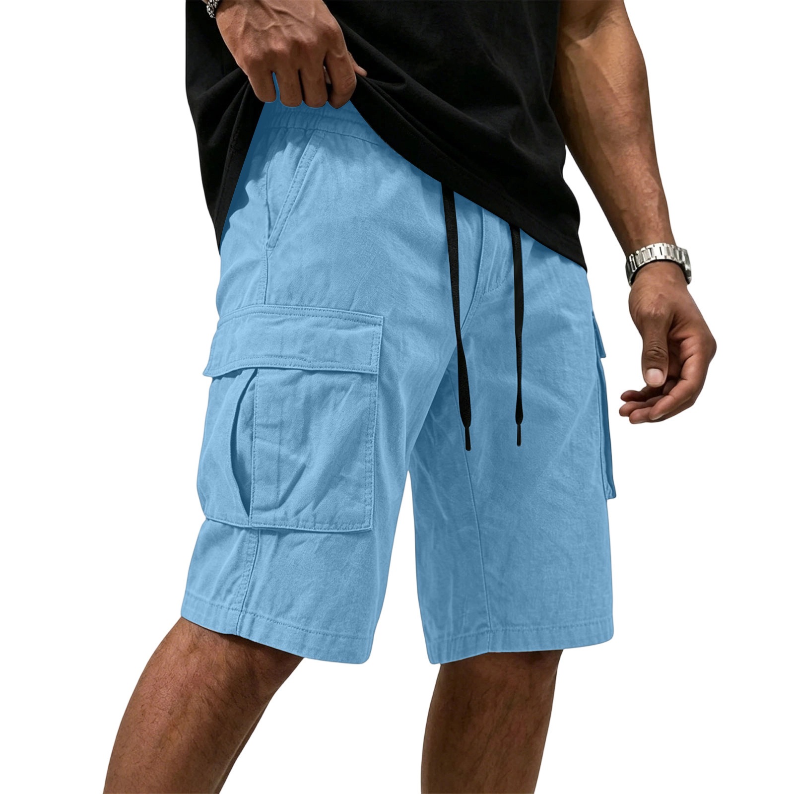 Premium Men's Summer Work Shorts - Rugged Relaxed Fit Cargo Utility Shorts