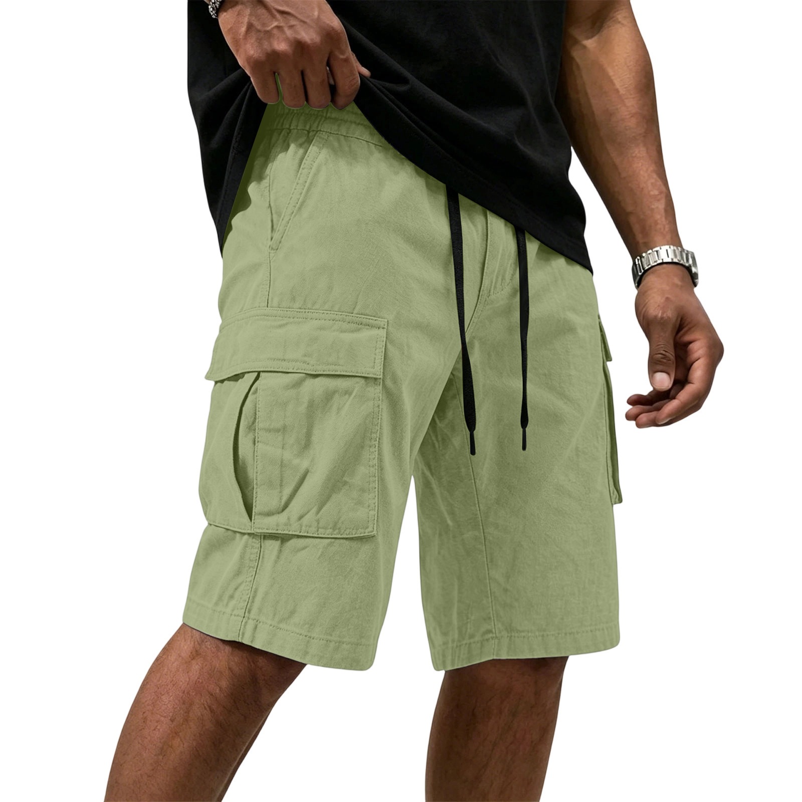 Premium Men's Summer Work Shorts - Rugged Relaxed Fit Cargo Utility Shorts