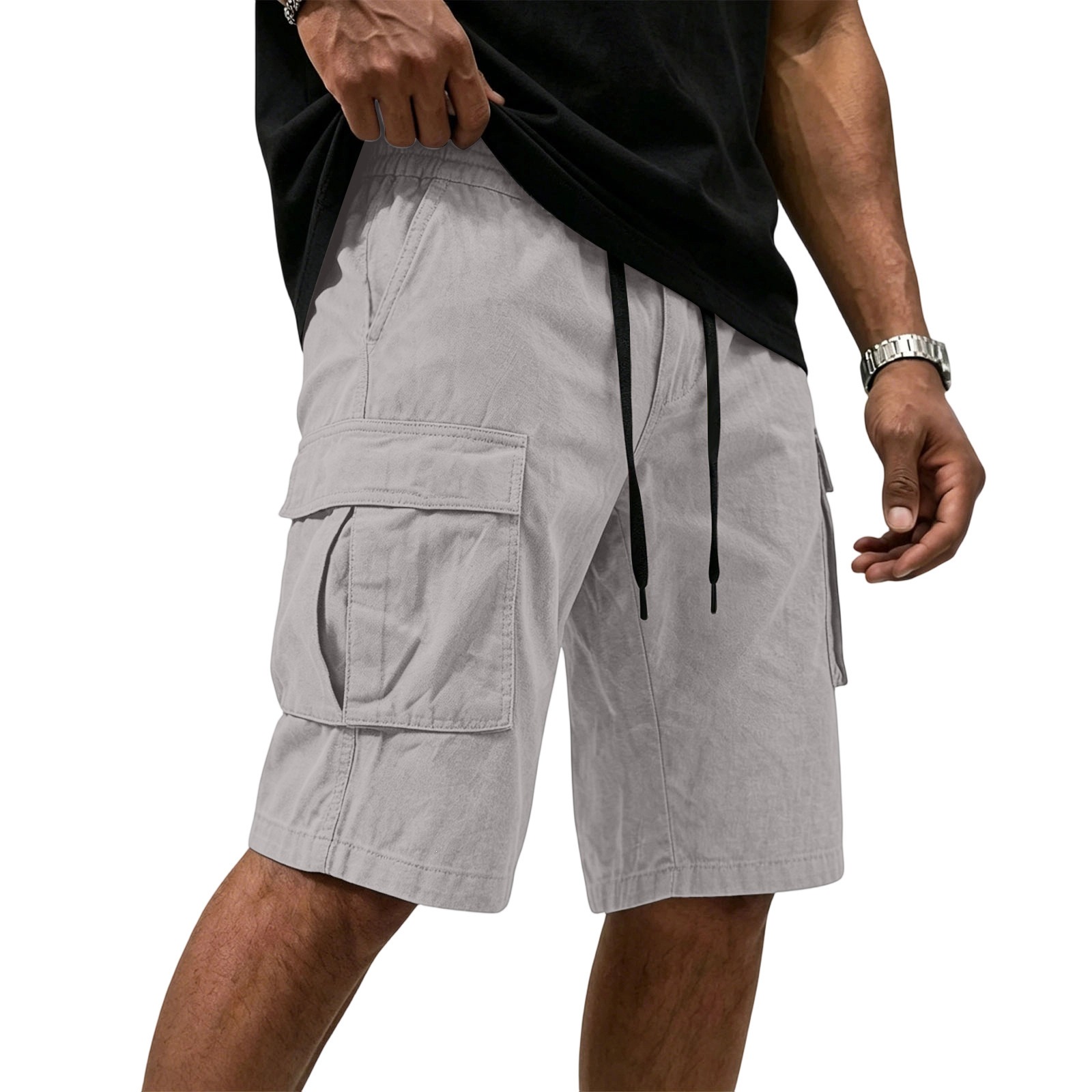 Premium Men's Summer Work Shorts - Rugged Relaxed Fit Cargo Utility Shorts