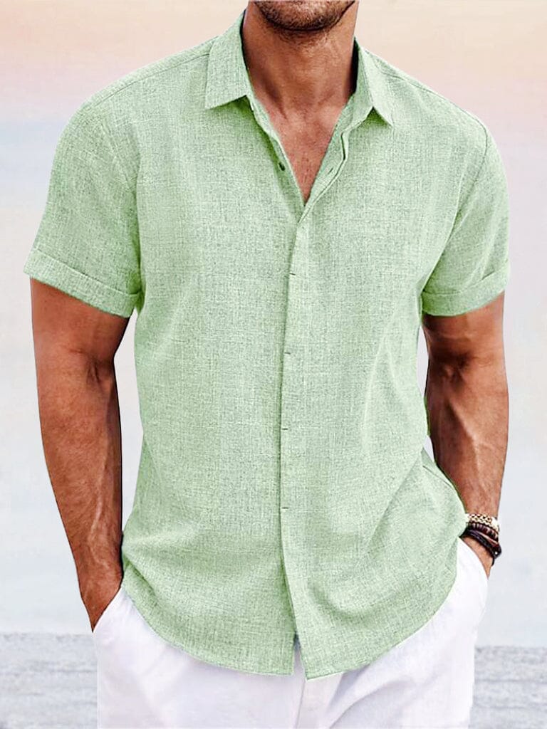 Men's Business Casual Cotton Linen Shirt